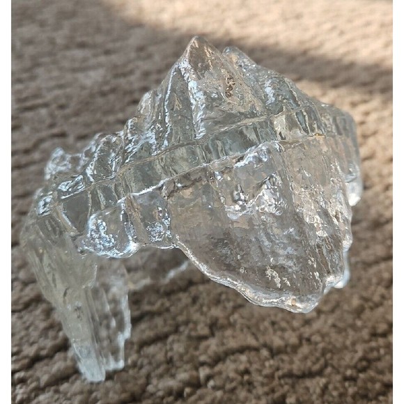 Vintage LE Smith Drama Light Tripod Crystal 2 In 1 Candle Holder Glacier Ice - Picture 7 of 9